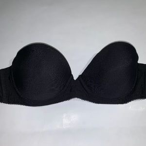 Womens Express Sz 34 B Black Strapless Bra
